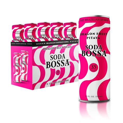 Amazon.com : Soda Bossa Sparkling Healthy Soda, Dragon Fruit, Low-Calorie, Gluten Free & Non-GMO ...