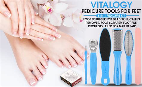 Vitalogy - Pedicure Tools for Feet - 8 in 1 Pedicure Kit | Foot ...