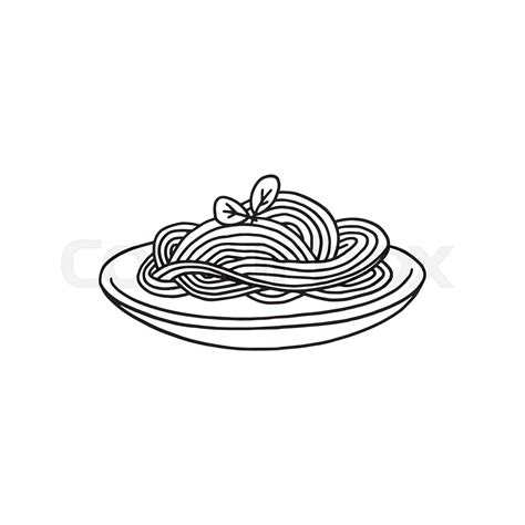 Spaghetti Clip Art Black And White