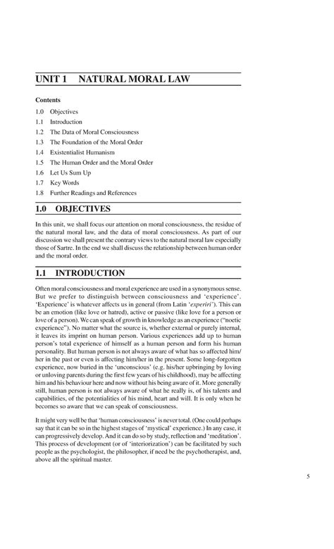 Ethics unit Natural moral law - 5 Natural Moral Law UNIT 1 NATURAL ...