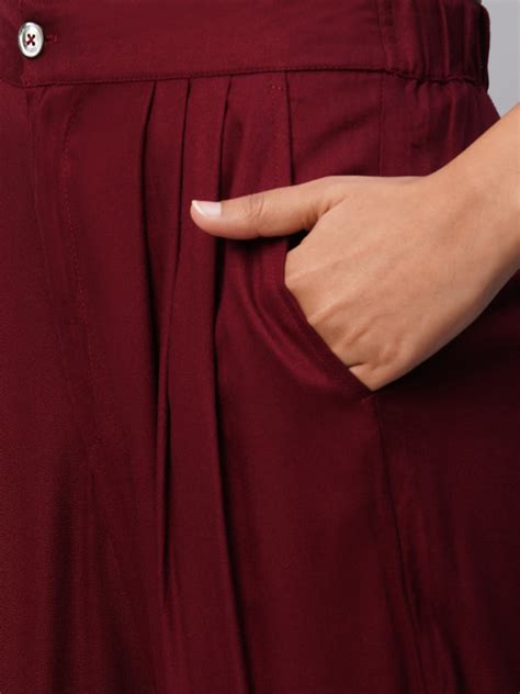 Buy Now Chemistry Viscose Twill Pleated Straight Leg Fluid Trousers