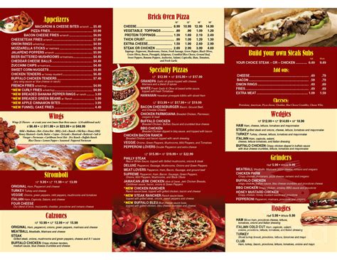 Gianni's Pizza menu in Frostburg, Maryland, USA