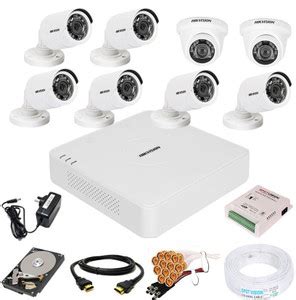 HIKVISION 8 Channal DVR 1080p 1Pcs,Outdoor Camera 6Pcs,Indoor Camera ...