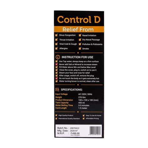Control D Steam Vaporizer