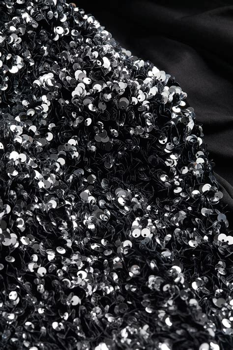 Sequined slit-hem dress - Grey/Silver-coloured - Ladies | H&M IN