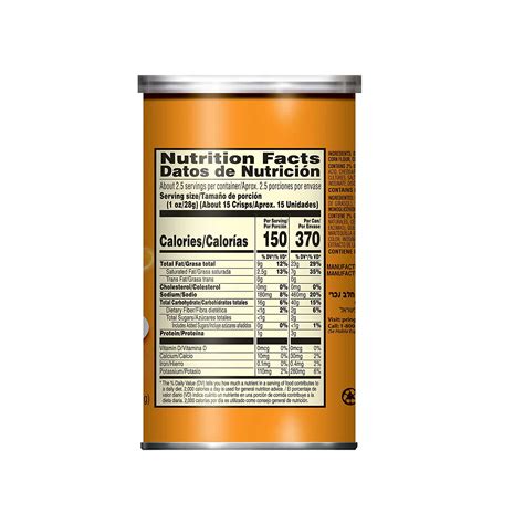 Pringles Nutrition Facts