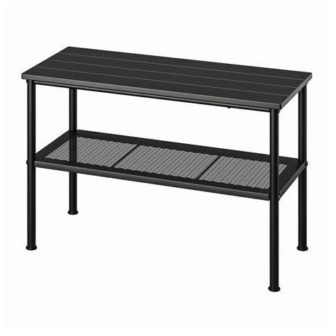 NIPÅSEN bench with shoe storage, black, 79x35x52 cm (311/8x133/4x201/2 ...