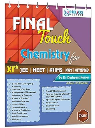 FINAL TOUCH CALENDAR- 11th CHEMISTRY : Er Dushyant Kumar, Helios ...