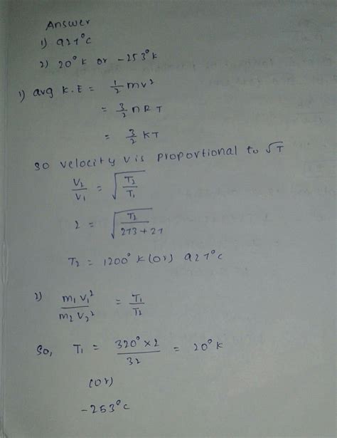 calculate the temperature at which rms velocity of gas molecules is ...