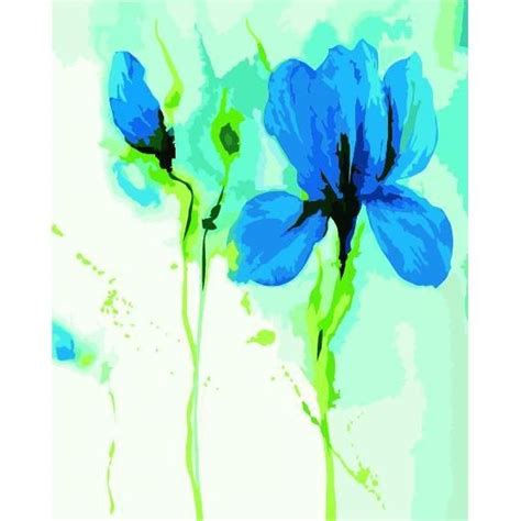 Blue Flowers | Oil painting abstract, Painting, Abstract