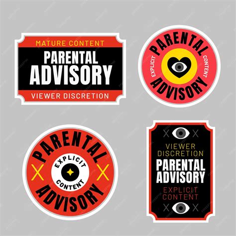 Premium Vector | Flat design parental advisory label