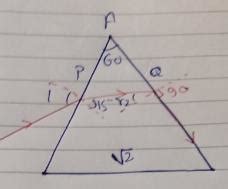 A ray is incident on a prism of material of refractive index \(\sqrt{2 ...