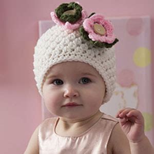 Love Crochet Art Baby's Floral Kiss Baby Beanie Cap : Amazon.in ...