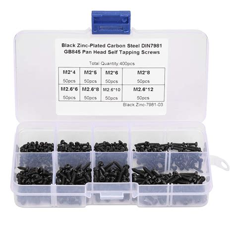 Self-tapping screw, 400-piece cross head self-tapping screws M2 / M2.6 ...