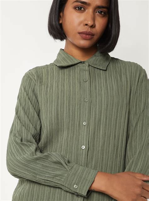 Buy Women Textured Regular Fit Shirt Online at just Rs. 899.0 ...