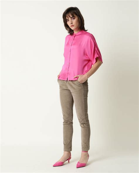 Rareism Womens Paige Pink Top Modal Satin Fabric Regular Fit Kimono Sl