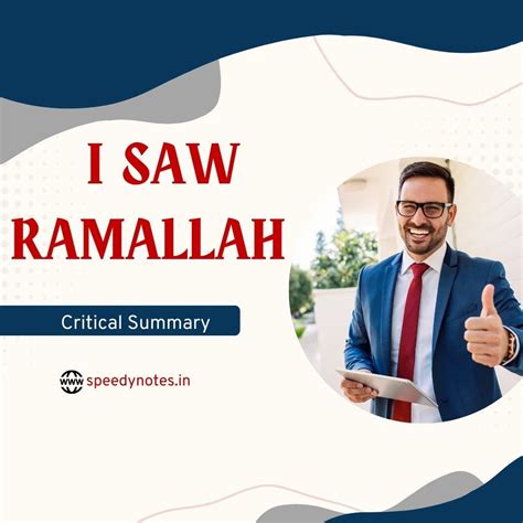 Critical Summary - I Saw Ramallah - Mourid Barghouti - Speedy Notes