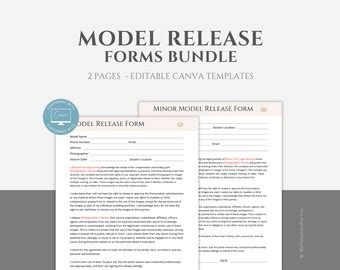 Buy Editable Model Release Template for Photographers, Photography Form ...
