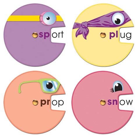 Buy Carson Dellosa 36-Piece Word Wheel Beginning Blends Bulletin Board ...