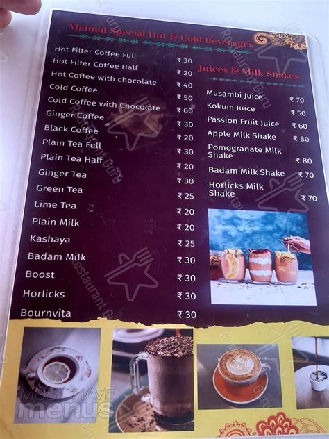 Menu at The Malnad Cafe and Eco Stay, Banakal