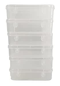 Feliz Clear Plastic Small Storage Boxes Size 5.25 x 3.5 x 1.5 inches ...