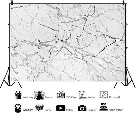 YongFoto 5x3ft Marble Texture Backdrop White Gray | Ubuy India