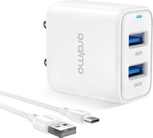 ORAIMO 10.5 W 2.4 A Multiport Mobile Charger with Detachable Cable ...