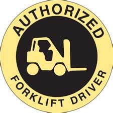 AUTHORIZED FORKLIFT DRIVER Hard Hat Labels - Brady Part: 42229 | Brady ...