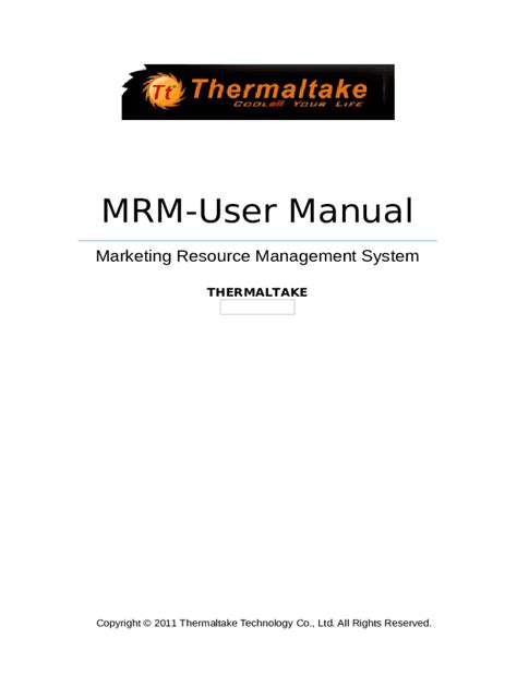 MRM-User Manual. Marketing Resource Management System Doc Template ...