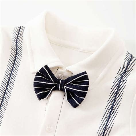 Shop Online Boys White Stripe Print Bodysuit at ₹779