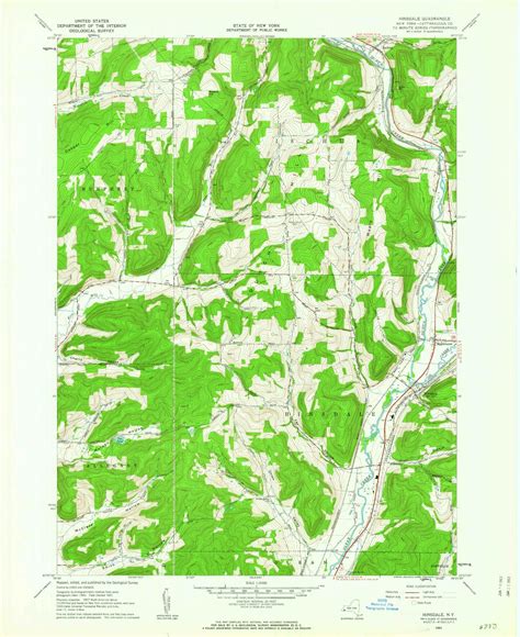 Classic USGS Hinsdale New York 7.5'x7.5' Topo Map – MyTopo Map Store