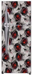 Sahaj Décor 60 cm decorative white background with 3d red rose abstract ...