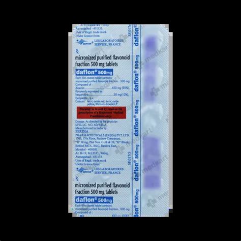 DAFLON 500MG TABLET 10'S Price, Uses, Side Effects & Substitutes | Medkart