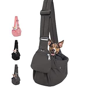 Lukovee Pet Sling Carrier, Dog Papoose Hand Free Puppy Cat Carry Bag ...
