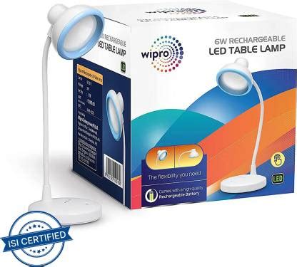 Wipro 6W Re-chargeable LED Table Lamp 4 hrs Lantern Emergency Light ...