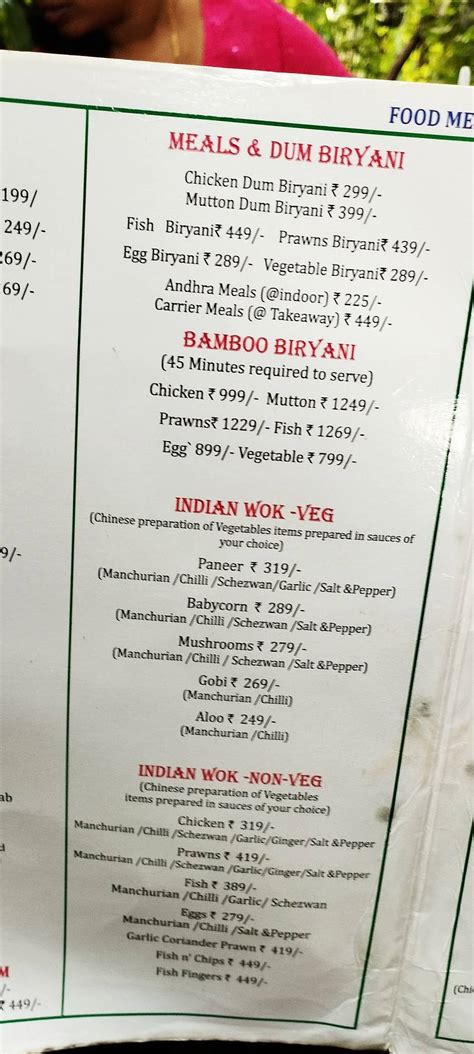 Menu at Eden Park Restaurant, Bengaluru, 21