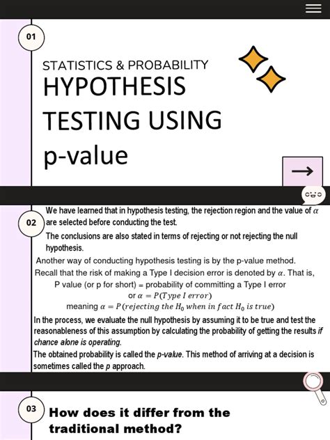 Hypothesis Test Using P Value | PDF