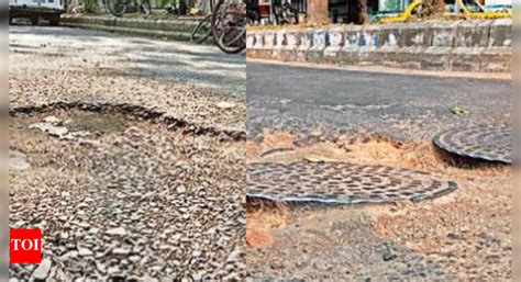 Bumpy: Bumpy Ride On Salt Lake Roads | Kolkata News - Times of India