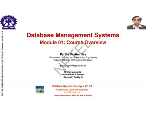 DBMS WEEK 1 Merged PDF watermark - SWAYAM: NPTEL-NOC MOOCs Instructor ...