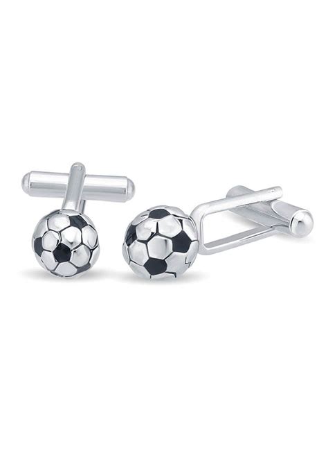 Get Rhodium-Plated Soccer Ball Top Cufflink at ₹ 259 | LBB Shop