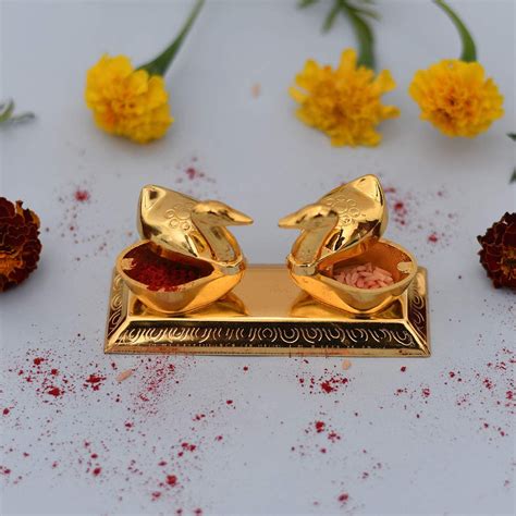 New Jaipur Handicraft Metal Duck 🦆 Kumkum Box 🎁 / Kumkum Box 🎁 / Decor ...