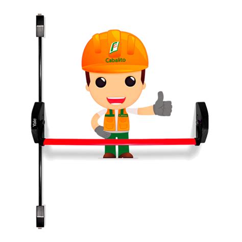 Barra Antipánico Tubular 2 Puntos de Cierre Roja – Ferreteria Caball