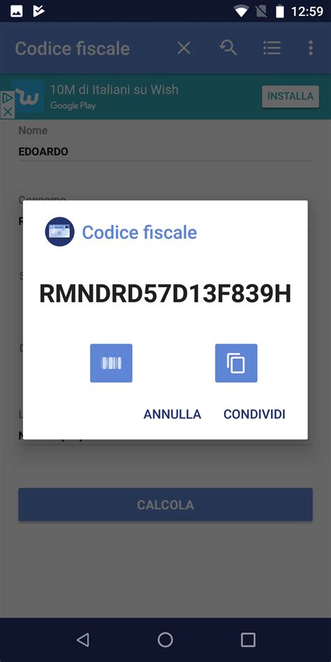 Codice fiscale è un'app semplice per calcolare o verificare il codice ...