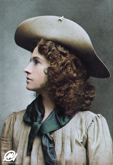 American sharpshooter Annie Oakley, ca. 1903. : r/Colorization