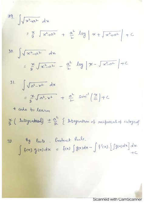 Image result for Indefinite Integration Rules