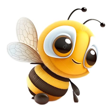 Cute Yellow Bee Cartoon Illustration, Bee Clipart, Cute Clipart ...