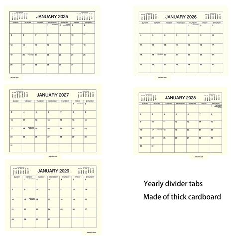 5 Year Calendar Planner 2025-2029 (Blue, 2025-2029,5 Year,61 Pages) | eBay