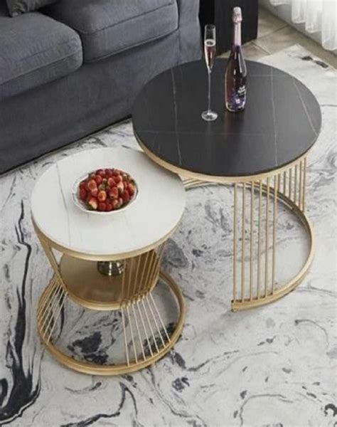 MATTE GOLD ELISTA METAL END COFFEE TABLE – SUREKH DECOR