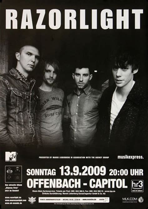 Razorlight - Hostage Of Love, Frankfurt 2009 - Konzertplakat, 22,90