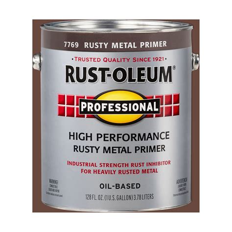 Rusty Metal Primer, Rust-Oleum Professional High Performance Flat ...